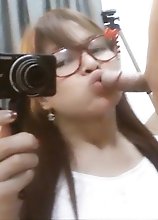Horny Shemale VITRESS TAMAYO sucking cock like she is on a Mission