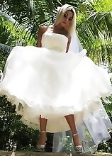 Angeles Cid in a wedding dress